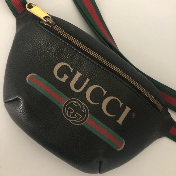 Gucci Handbags - Gucci Black Small Logo Belt Bag